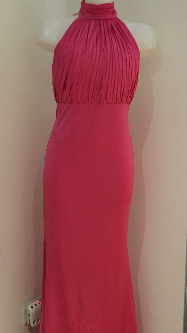 cerise pink maxi dress