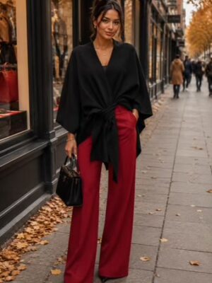 Black Crossover front Shawl