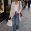 Thin Lightweight Waterfall Creased Look Cardigan in Black, Taupe, And Chocolate Brown,
