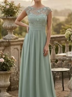 Duck Egg Lace Detail Maxi Dress