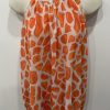 Orange Animal Print Sleeveless Top