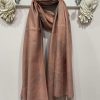 Pink/Grey Sparkle Tree Print Tassel Edge Scarf