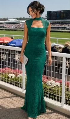 Green Lace Maxi Dress