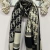 Black/Beige Designer Inspired Reversible Scarf