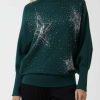 Green Diamante Stars Soft Knit Jumper