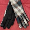 Black Or Dark Grey Check With Gold Foil Thread Detail