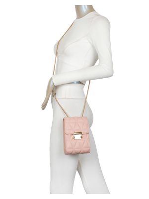 Pink, Blue, Or Grey Quilted Mini Shoulder/Phone Bag