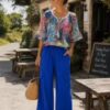 Royal Blue Or Pale Pink Cargo Trousers