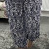 Pale Pink Blue Elephant Print Hareem Lightweight Trousers