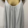 Plain Silver Grey Daisy Strap Detail Vest Top