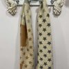 Beige/Grey Star Print Scarf