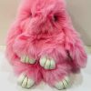 White Or Pink Faux Fur Rabbit Key Ring/Bag Charm