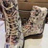 Grey Multi Floral Memory Foam Boots