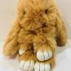 Brown Or Pink Faux Fur Rabbit Key Ring/Bag Charm