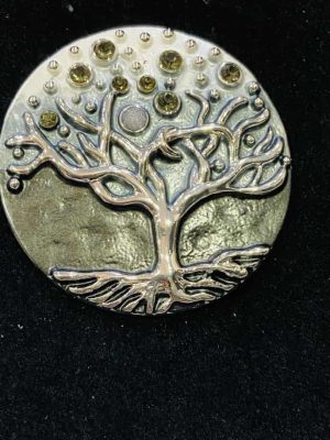Purple Or Grey Ombre Diamante Tree Magnetic Broach