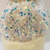 Winter White, Cerise Pink Or Blue Super Sparkly Sequin Pom Pom Hat