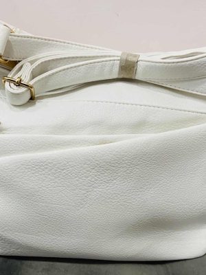 White Soft Multi Pocket Faux Leather Essential Crossbody Bag