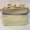 Beige Glitter Detail Pouch Crossbody Bag