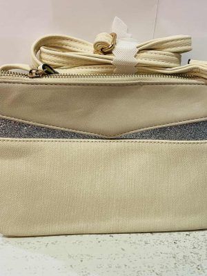 Black Glitter Detail Pouch Crossbody Bag