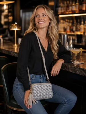 Woven Effect Crossbody Bag Various Colours