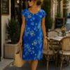 Various Colours Floral Print Linen Summer Dress