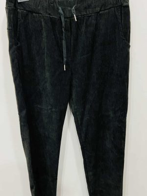 Plus Size Corduroy Trousers In Black, Chocolate Brown, And Navy