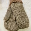 Brown Slightly Sparkly Wool Mix Mittens
