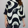 Black/Cream Floral Wave Jumper