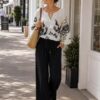 Plain Pleated Elasticated Waist Trousers Various Colours