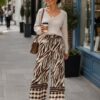 Brown Zebra Print Trousers