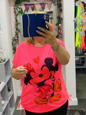Neon "Mice In Love" Print Top Various Colours