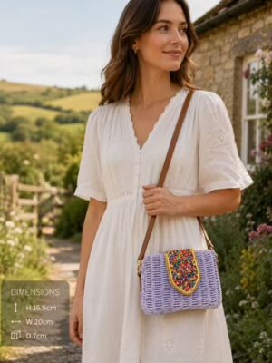 Straw Cross Body Bag With Ditzy Floral Lining Body Bag Various Colours