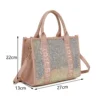 Pink Sequin Tote Bag With Shoulder Strap