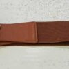 Brown Gold Buckle Elasticated Wide Belt