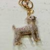 Gold Diamante Standing Dog Key Ring/Bag Charm
