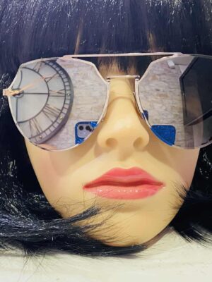 Mirrored Silver Trim Sunglasses