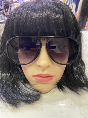 Black/Dark Green Rim Sunglasses