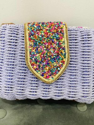 Straw Cross Body Bag With Ditzy Floral Lining Body Bag Various Colours