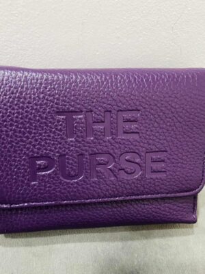 "The Purse" Flap Over Purse In Silver, Purple, And Pink