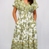 Floral Print Frill Cap Sleeve Midi Dress Various Colours