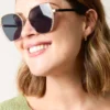 Gold Gem Frame Oversized Fashion Sunglasses