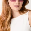 Purple Ombre Lens Squoval Fashion Sunglasses