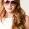 Olive Aviator Ombre Lens Fashion Sunglasses