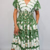 Royal Blue, Pink, Or Khaki Aztec Tie Dye Midi Dress