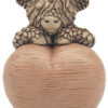 Hughie The Highland Cow On A Heart