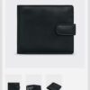 Men's Leather Black Wallet With Tab Fastener