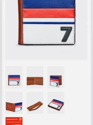 Men' Football 7 Two Fold Leather Wallet