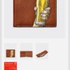 Men's Brown "Cheers" Leather 2 Fold Wallet