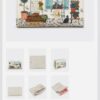 Warm Grey Country Cottage Zip Around Purse
