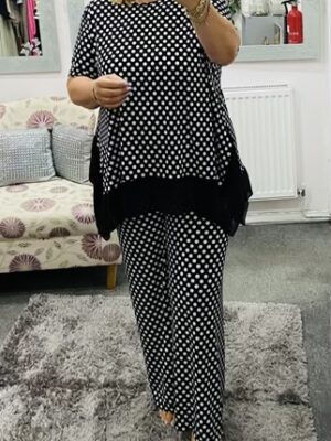 Black Spotted Trousers